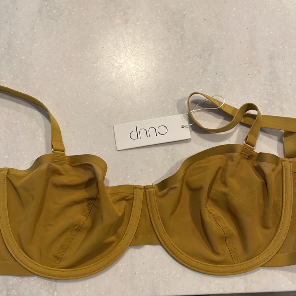 Cuup Balconette Mesh Bra in Gold 38C